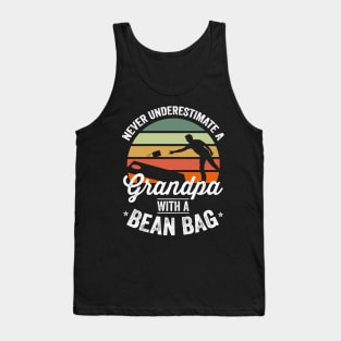 Mens Cornhole Shirt Funny Cornhole Bean Bag Grandpa 4th of July Tank Top